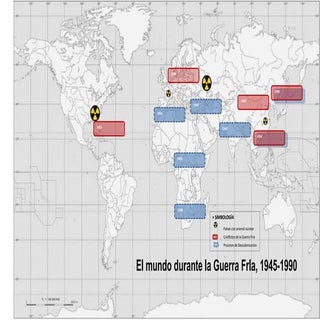 Mapa, el mundo durante la guerra fría