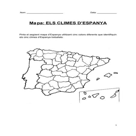 Mapa Els Climes Despanya