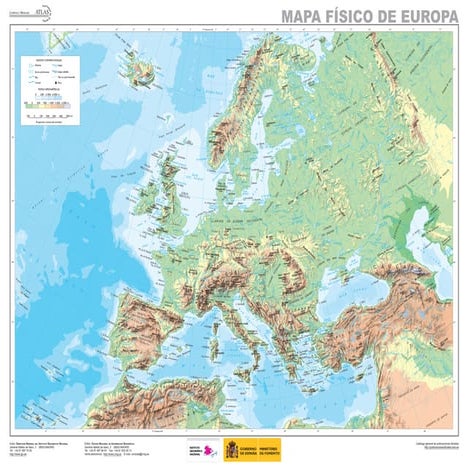 Mapa europa fisico