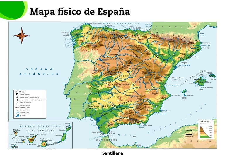 Mapa Fisico España