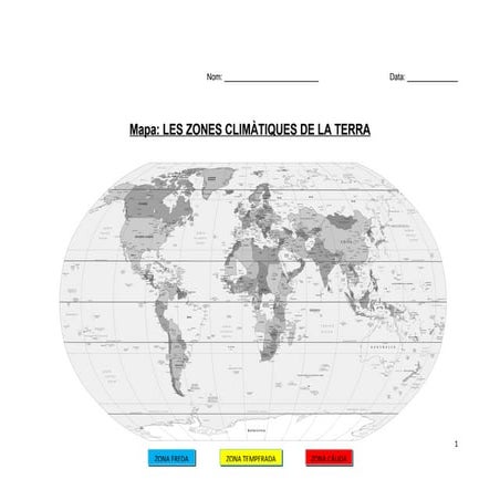 Mapa Les Zones Climatiques De La Terra