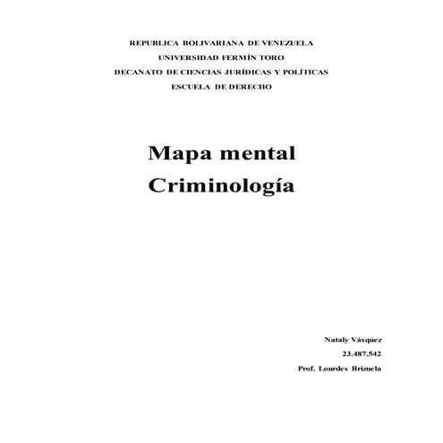 Mapa mental la criminología