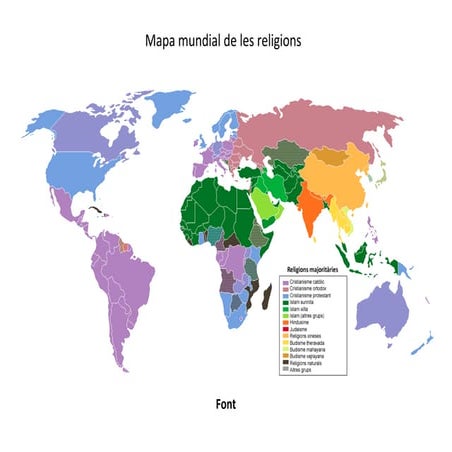 Mapa mundial de la religions