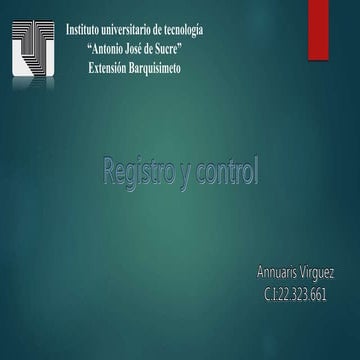 Mapa registro y control