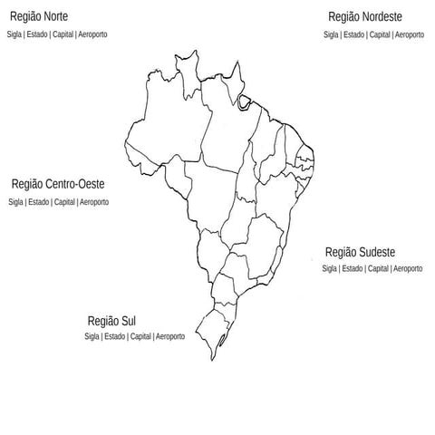 Mapas em branco para estudo