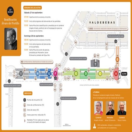 Beatificación Álvaro del Portillo: Mapa de Valdebebas (Madrid)