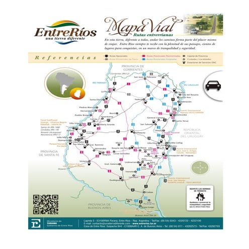 Mapa vial de Entre Rios | PDF