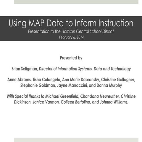 NWEA MAP BOE presentation