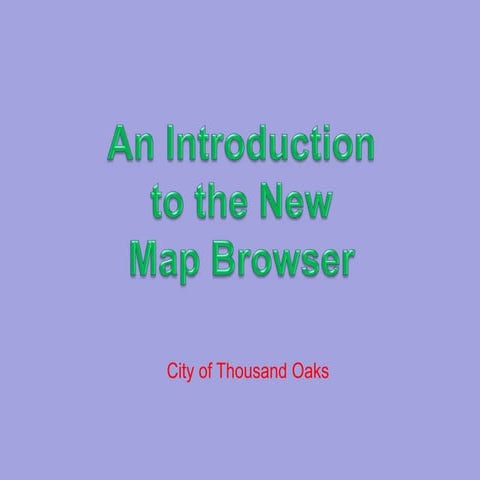 Map Browser Training