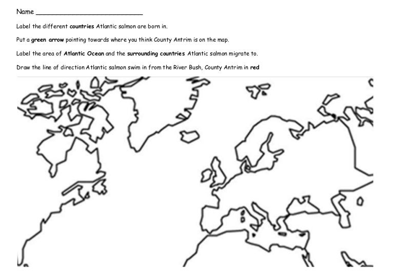 Map for salmon journey