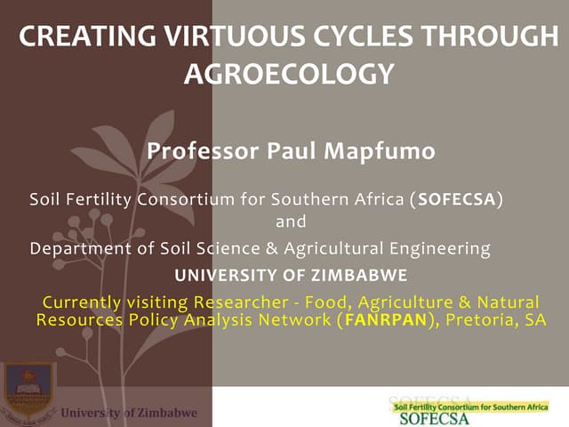 Creating Virtuous Cycles through Agroecology 
