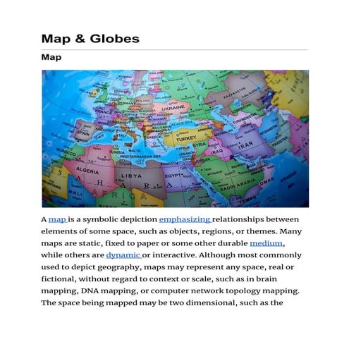 Map &amp; globes