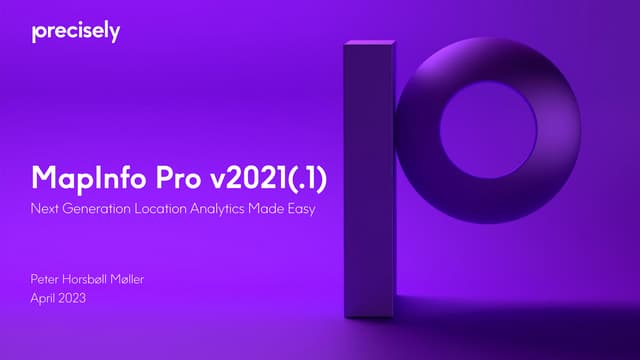 MapInfo Pro v12.5 to v2021.1 Overview