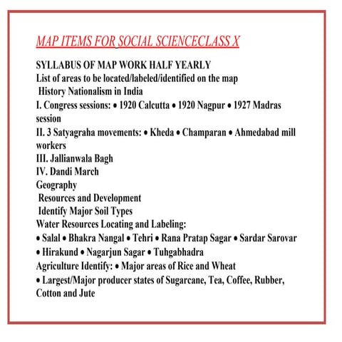 MAP ITEMS FOR SOCIAL SCIENCE CLASS X half yearly (1).pdf