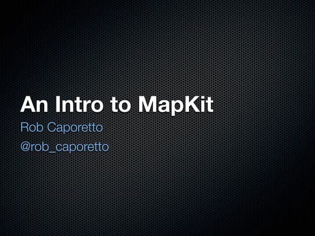 Introduction to MapKit