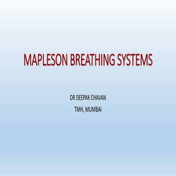 Mapleson breathing systems