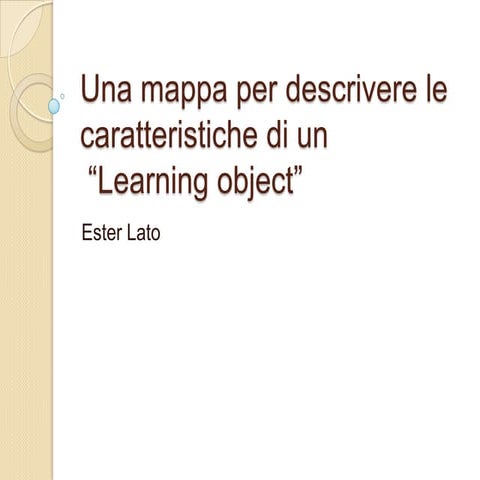 Mappa di un Learning Object