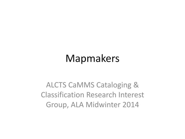 Mapmakers