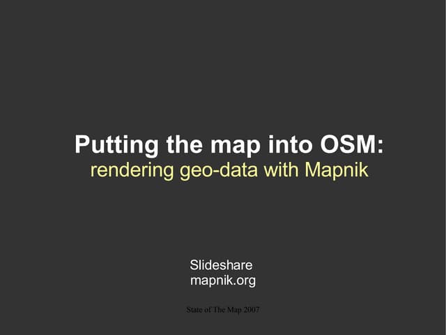 Mapnik Sotm 2007