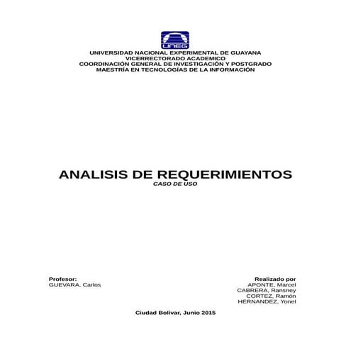Análisis de Requerimientos