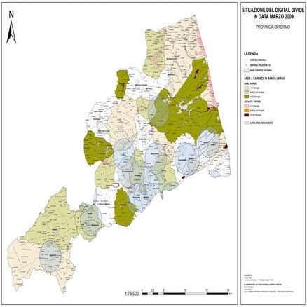 Mappa copertura ADSL provincia di Fermo