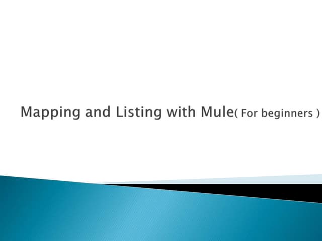 Mapping and listing with mule