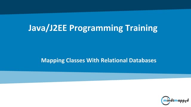 Mapping Classes with Relational Databases