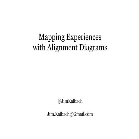 Mapping Experience -- Jim Kalbach UXSTRAT 15