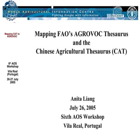 Mapping FAO’s AGROVOC Thesaurus 