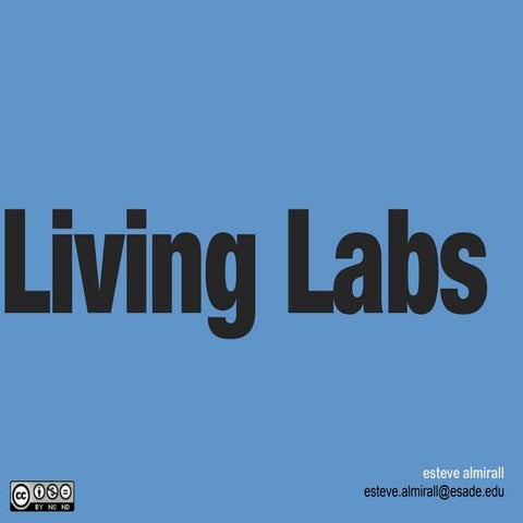 Mapping Living Labs Esteve Almirall