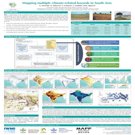 Mapping multiple climate related hazards in south asia (poster) - final low resolution version