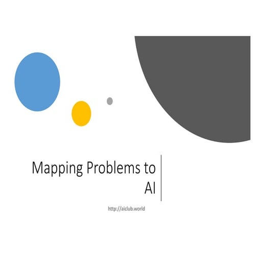 Mapping Problems to AI