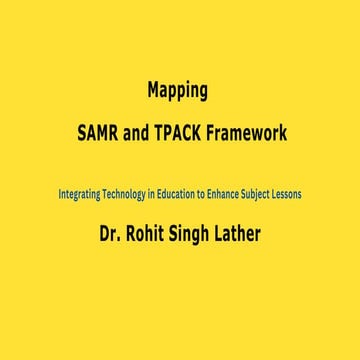 Mapping SAMR and TPACK Framework for Digital Content