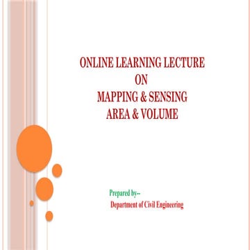 Mapping & Sensing  based on civil engnerring department