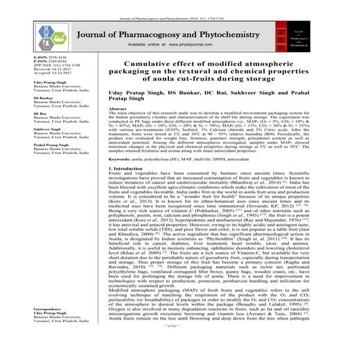 Cumulative effect of modified atmospheric packaging on the textural and chemi...