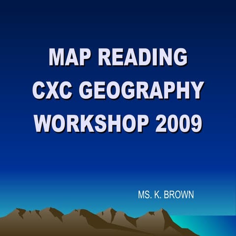 Map reading | PPT | Geography | Science