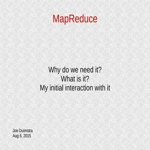 MapReduce