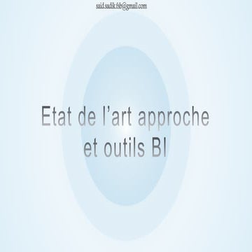 Etat de l’art approche et outils BI