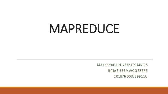 Map reduce presentation