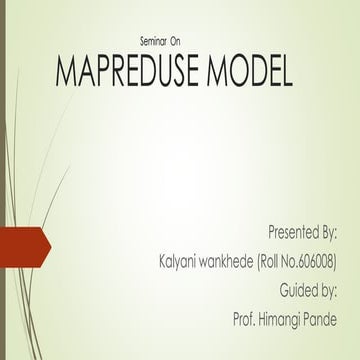 Mapreduse model