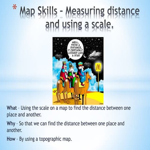 Map skills – measuring distance and using a
