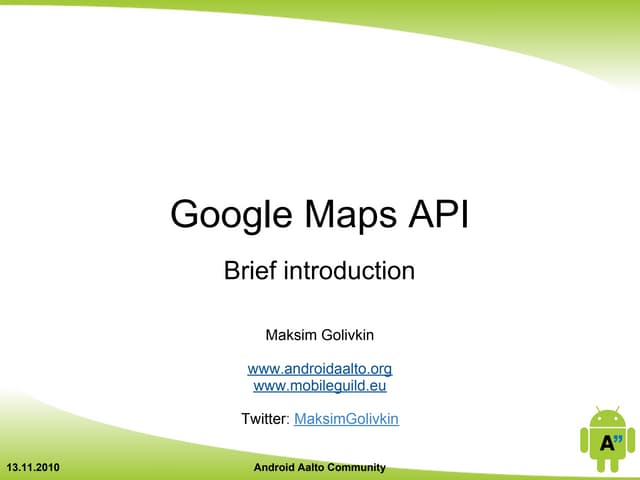 Google Maps API for Android