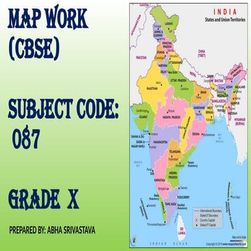 MAP WORK.pptx india for 10 th class sst india