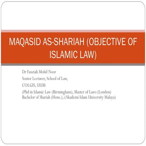 Maqasid as shariah