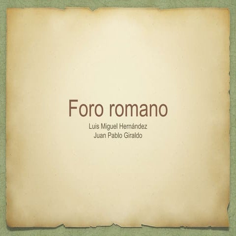 Maqueta sobre foro romano