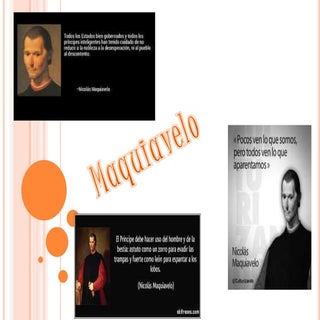 Como es el hombre según Maquiavelo.