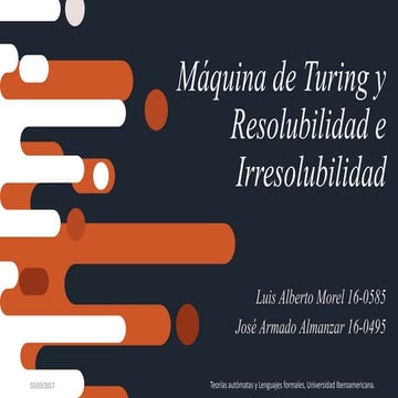 Maquina de turing y resolubilidad e Irresolubilidad