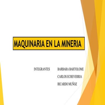 Maquinaria en mineria