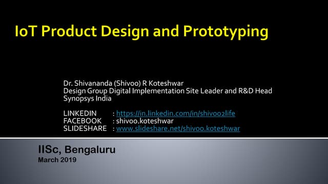 IoT Product Design and Prototyping