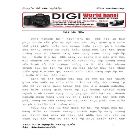 Chuyên đề tốt nghiệp khoa marketing